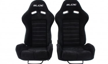 Спортивні регульовані сидіння для авто SLIDE X3 замш Black L фото