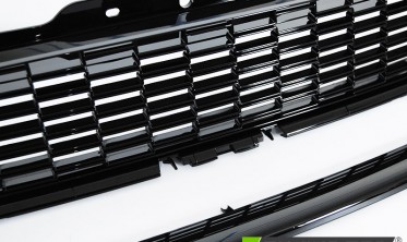Тюнинговая решетка Mini Cooper R56 / R57 / R55 в стиле JCW, черная глянцевая фото