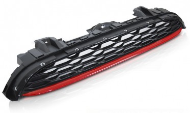 решетка радиатора в спорт стиле MINI COOPER F55, F56, F57 BLACK RED фото