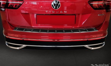 Черная планка Strong на задний бампер Volkswagen Tiguan II фото