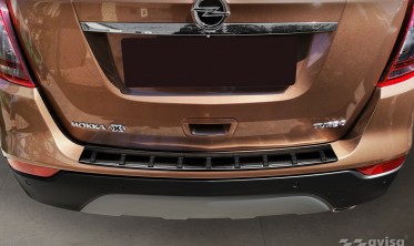 Чорна захисна накладка (ліства) Strong на задній бампер Opel Mokka X фото