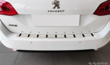 захисна накладка STRONG на задній бампер Peugeot 308 2 SW фото
