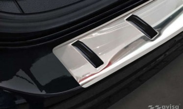 Захисна накладка (ліства) Strong на задній бампер Volkswagen Golf 7 Variant фото