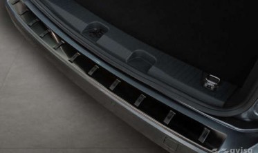 черная накладка STRONG для защиты заднего бампера VW Caddy 4 фото