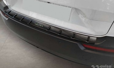 Чорна захисна накладка (планка) Strong на задній бампер Mazda MX-30 фото
