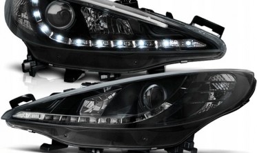 Фары передние с диодными габаритами PEUGEOT 207 фото