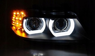 Фары передние черные BMW E90 / E91 рестайл под заводс. ксенон без AFS фото