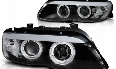 Чорні фари передні BMW X5 E53 післярестайл під заводський ксенон фото