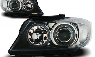 Фари передні з кільцями BMW E90, E91 дорестайл фото