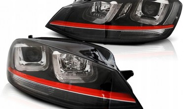 Тюнинговые фары передние VW Golf 7 Red Line Sport фото
