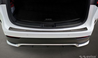 Черная защитная листва на задний бампер Lexus NX 2 фото
