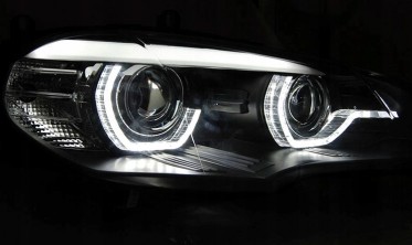 LED фари передні BMW X5 E70 3D angel eyes (xenon OEM) фото