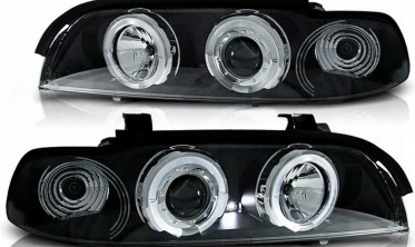 Чорні передні фари BMW 5 E39 з механічним регулюванням фото