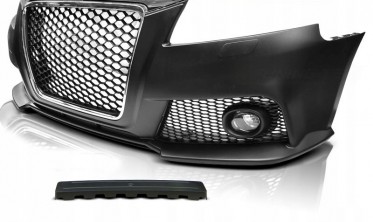 Тюнінговий бампер передній Audi A3 8P рестайл у стилі RS грати з хром рамкою фото