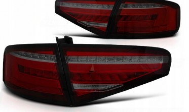 задні світлодіодні ліхтарі AUDI A4 B8 sedan рестайл RED SMOKE фото