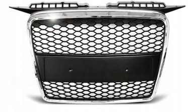 Решетка радиатора AUDI A3 (8P) в стиле RS хромовано-черная фото