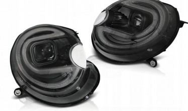 Черные led фары передние MINI COOPER R55, R56, R57, R58, R59 фото
