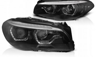 Диодные передние фары BMW F10, F11 с AFS, под ксенон angel eyes фото