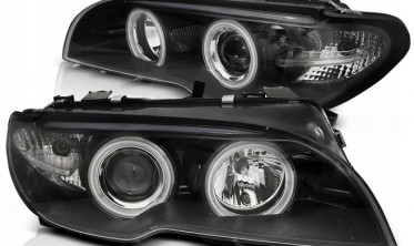 Фары передние тюнинг BMW E46 С/С FL ANGEL EYES CCFL фото