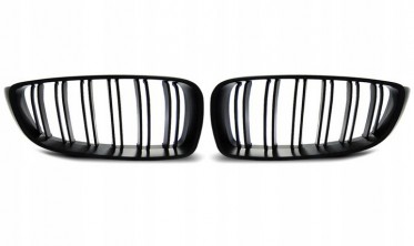 Решетка (ноздри) радиатора BMW F32 / F33 / F36 стиль М4 черная матовая фото