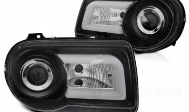 Чорні діодні фари передні Tube Light CHRYSLER 300C фото