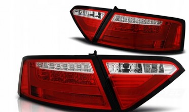 Ліхтарі задні тюнінгові AUDI A5 дорестайл (червоні) фото