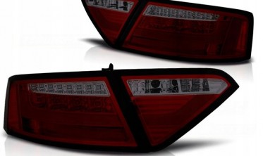 LED ліхтарі задні AUDI A5 дорестайл (червоно-тоновані) фото