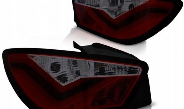 Задние фонари LED BAR SEAT IBIZA 4 6J 3 двери RED SMOKE фото