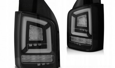 Задние фонари VOLKSWAGEN T5 распашонка BLACK с бегущими поворотами фото