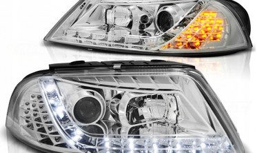 Фари передні VW PASSAT B5+ з LED поворотом, хром фото