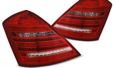 тюнинговые задние фонари MERCEDES S-class W221 в стиле W222 фото