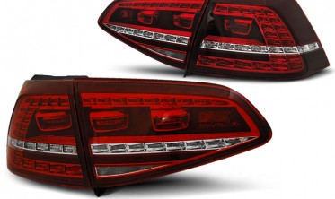 Ліхтарі діодні задні VW Golf VII GTI стиль RED WHITE (динамічні повороти) фото