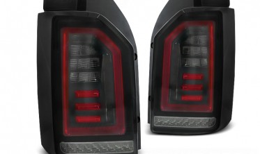Фонари светодиодные задние VW T6 дорестайл SMOKE BLACK RED фото