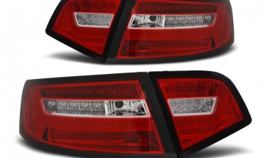 Фонари светодиодные AUDI A6 C6 рестайл (LED BAR) Sedan красно-белые фото