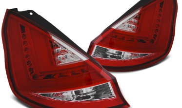 Диодные тюнинг фонари (стопы) FORD FIESTA MK7 2012-2015 красно-белые фото