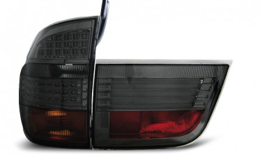 Темные диодные фонари задние BMW X5 E70 дорестайл фото