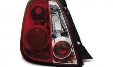 Тюнинговые задние фонари FIAT 500 красно-белые фото