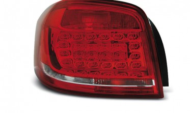 Красные тюнинг фонари задние AUDI A3 8P рестайл 3 двери фото