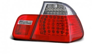Задние фонари (стопы) с диодными поворотами BMW E46 рестайлинг sedan red white фото