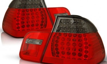 Задние фонари с диодными поворотами BMW 3 E46 седан 98-01 red smoke фото