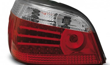 Задние фонари диодные BMW E60 дорестайл красно-белые фото