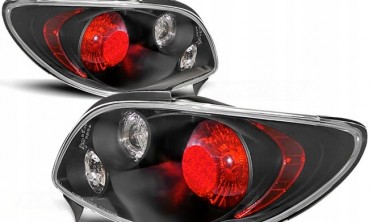 Тюнінгові ліхтарі задні Peugeot 206 Hatchback чорні фото