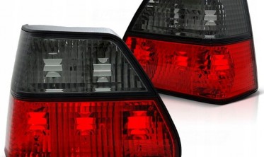 Тюнінгові задні ліхтарі VW Golf 2 red-smoke фото