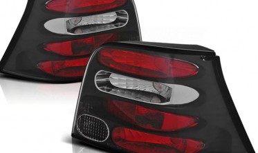 Черные тюнинговые фонари задние VW Golf 4 хетчбек фото