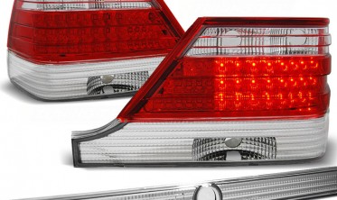 Фонари задние светодиодные MERCEDES W140 хром фото