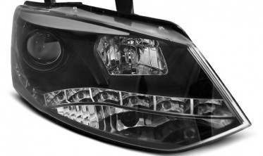 Тюнинговые фары передние VOLKSWAGEN POLO 6R с ДХО фото
