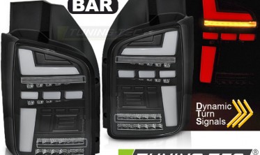 Тюнинговые задние фонари VW T5 Transporter 2003-2009 BLACK FULL LED фото
