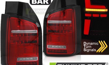 LED фонари задние RED WHITE для VW TRANSPORTER T6 дорестайл фото