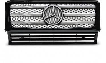 Решітка радіатора із зіркою Mercedes W463 чорні з хромом фото