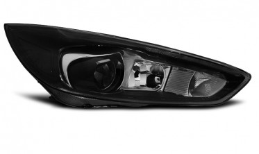 Черные фары передние с ДХО FORD FOCUS MK3 рестайл (LED OEM) фото